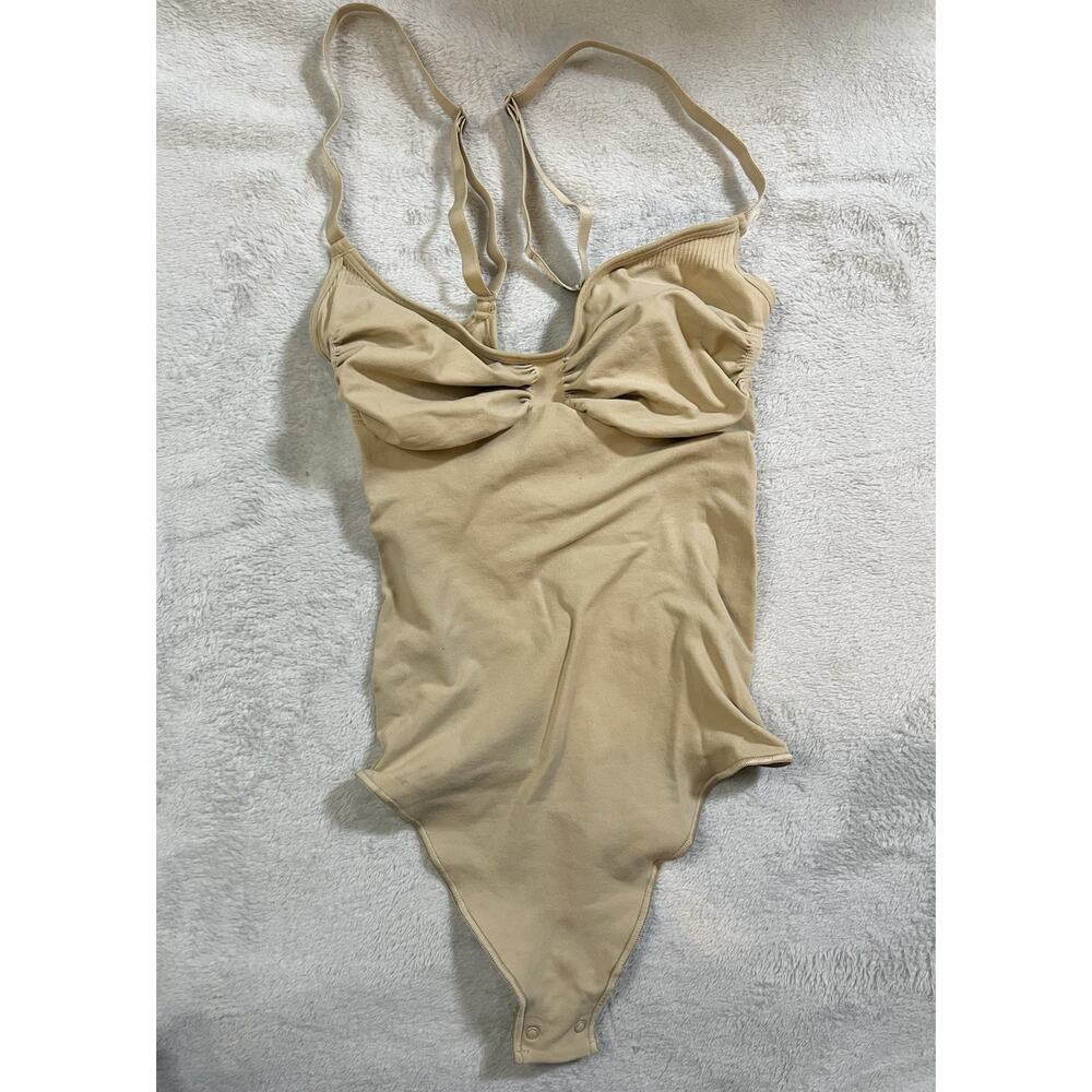 Skims XL Seamless Sculpt Thong Bodysuit Low Back Clay Firm Control NEW